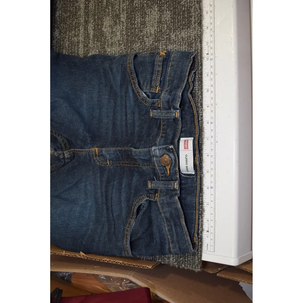 Wrangler Boys Classic Boot Slim Fit Blue Denim Jeans Size 12